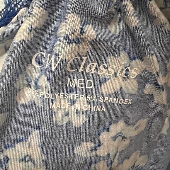 CW Classics Romper Blue Floral sz Small - Picture 8 of 10